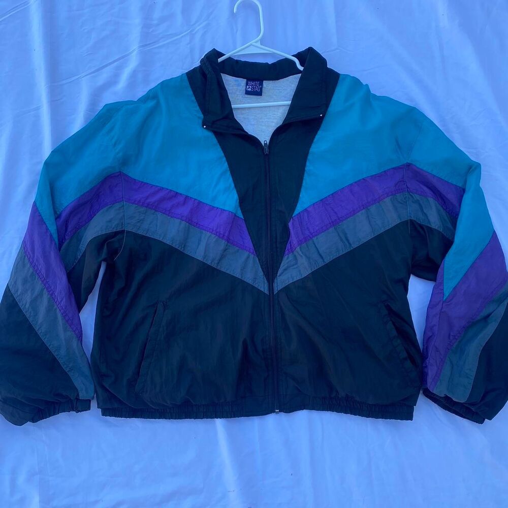White-stag Men's Purple and Black Jacket